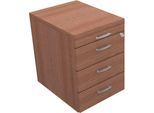 Rollcontainer ARLON OFFICE, B 420 x T 560 x H 585 mm, Nuss Canaletto-Dekor