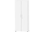 Schäfer Shop Select Schrank SET UP, 6 OH, abschließbar, B 800 x T 420 x H 2240 mm, weiß/weiß