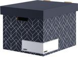 Archivbox BANKERS BOX® Décor, FSC®-zertifizierter Karton, L 390 x B 340 x H 291 mm, für DIN A4-Formate, mitternachtsblau, 5 Stück