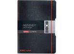 Herlitz Notizbuch my.book, Format DIN A4, Kunststoff, 2 x 40 Blätter kariert/liniert, schwarz