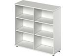 Schäfer Shop Genius Regal TETRIS WOOD, 3 OH, Höhe inkl. Gleiter, B 1200 mm, lichtgrau