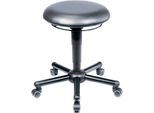 XXL-Hocker meychair Assistant Pro A19-10020, mit Rollen, höhenverstellbar, bis 250 kg, Stahl & Kunstleder, desinfektionsmittelbeständig, schwarz
