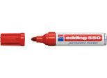 edding 550 Permanent Marker, Rundspitze 3-4 mm, rot, 10 Stück