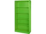 Schäfer Shop Select Stahlregal MS iCOLOUR, 5 Ordnerhöhen, B 950 x T 400 x H 1935 mm, apfelgrün RAL 6018
