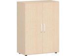 Flügeltürenschrank PALENQUE, 3 Ordnerhöhen, B 800 x T 420 x H 1104 mm, Ahorn-Dekor