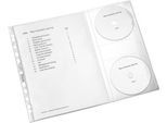 LEITZ® Prospekthülle 4761 mit CD-Klappe, DIN A4, oben offen, 5 Stück