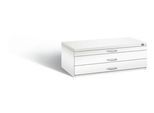 Planschrank aus Stahl, für Formate bis DIN A1, 3 Schubladen