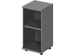 Schäfer Shop Genius Regal TETRIS WOOD, 2 OH, Höhe inkl. Gleiter, B 400 mm, graphit