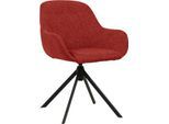 meet by Paperflow Drehsessel SIRA, Polyurethaneschaum, bis 120 kg, Stahl & Polyester, schwarz & rot