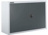 Schäfer Shop Select Aufsatzschrank MS 8412i, B 1200 x T 400 x H 800 mm, 1 Boden, Stahl, weißaluminium RAL 9006/anthrazitgrau RAL 7016