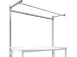 Aufbauportal m. Ausleger, Grundtisch STANDARD Arbeitstisch/Werkbank UNIVERSAL/PROFI, 2000 mm, alusilber
