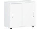 Schiebetürenschrank PALENQUE, 2 OH, B 800 x T 400 x H 752 mm, weiß