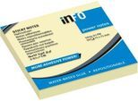 inFO Power Notes Haftnotizen, 75 x 75 mm, 100 Blatt pro Block, 12 Blöcke, blanko, gelb