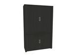 Querrollladenschrank, zweiteilig, B 1200 mm, 5 OH, graphit