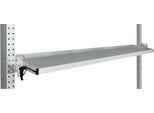 Manuflex Neigbare Ablagekonsole, für Reihe Universal oder Profi, Nutztiefe 195 mm, für Tischbreite 1750 mm, lichtgrau