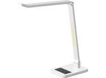 Hansa Tide LED-Tischlampe, Farbtemperatur einstellbar, Memory-Funktion, metallicgrau/weiß