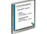 Durable Türschild Click Sign, B 149 x H 148,5 mm, 5 Stück, graphit