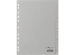 Durable Kunststoffregister, A4 hoch, Zahlen 1-5, grau