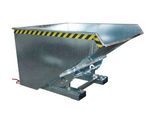 Bauer Kippbehälter EXPO-E 1700, mit Rollen, Deichsel & Ablasshahn, öl-/wasserdicht, abrollend, B 1570 x T 1720 x H 1095 mm, feuerverzinkt