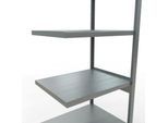Schulte Lagertechnik Fachbodenregal-Stecksystem MULTIplus 250, Anbauregal, Längenriegel, 2500x750x600 mm, 6 Böden, verzinkt