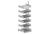 Variabo Freiarmregal, Anbaufeld, doppelseitig, 300 mm Fachtiefe, 750 x 2500 mm