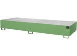 Regalwanne Typ RW/GR 3600-3, mit Gitterrost, grün RAL6011