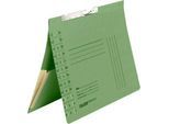 Pendelhefter Falken, Format A4, für bis zu 200 Blatt, 2 Fächer, Schlitzstanzung, Behördenheftung, Tasche, Recycling-Karton, grün, 50 Stück