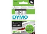 DYMO® Schriftbandkassette D1 45800, 19 mm, transparent/schwarz