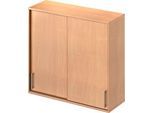 Schäfer Shop Genius Aufsatz-Schiebetürenschrank TETRIS WOOD, 3 OH, B 1200 mm, Buche-Dekor