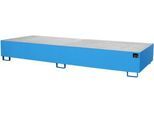 Regalwanne Typ RW/GR 3600-3, mit Gitterrost, blau RAL5012