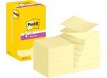Super Sticky Z-Notes Post-it R33012SY, für Z-Notes Spender, 12 Blöcke, 90 Blatt je Block, je 76 x 76 mm, PEFC-zertifiziert, gelb
