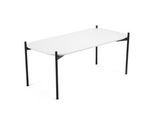 Beistelltisch meet by Paperflow Meet, Rechteck, furniertes MDF, Stahlgestell, B 1000 x T 500 x H 400 mm, weiß/schwarz
