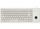 Cherry Compact-Keyboard G84-4400, QWERTZ, mit Trackball, 2 Maustasten, Kabellänge 1,75 m, hellgrau