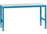 Manuflex Grundtisch UNIVERSAL Standard, Tischplatte Melamin, 1750x800, lichtblau