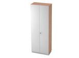 Aktenschrank 6 OH, B 800 x T 420 mm, Nussbaum-Dekor/silber