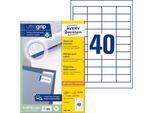 Avery® Zweckform Etiketten 3657-200, A4, universell, permanenthaftend, ultragrip, druckergeeignet, FSC®-Papier, rechteckig, weiß, 8800 Stück auf 220 Bogen