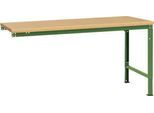 Manuflex Ansatztisch UNIVERSAL Spezial, Tischplatte Multiplex, 1750x1000, resedagrün