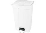 Tretabfallsammler aus Polyethylen 90 l, weiß