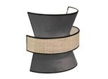 Wandleuchte Gatsby, Samt/Rattan, anthrazit, B 300 x T 300 x H 150 mm, 2 x E27, meet by Paperflow