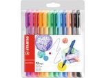 Stabilo Filzstifte pointMax, 12 Farben, Strichstärke 0,8 mm, im Etui