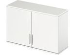 Schäfer Shop Genius Aufsatzschrank TETRIS WOOD, 2 OH, B 1200 mm, abschließbar, weiß