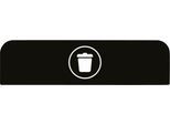 Rubbermaid Hinweistafel Configure für Recyclingstation 125 l, Restmüll, B 610 x T 20 x H 203 mm, schwarz