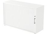 Querrollladenschrank TARVIS, 2 Ordnerhöhen, B 1200 x T 400 x H 825 mm, abschließ- & stapelbar, weiß/weiß