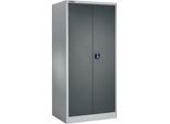 Schäfer Shop Select Materialschrank MSI 2609, Belastb. 50 kg je Boden, H 1935 mm, weißaluminium/anthrazitgrau