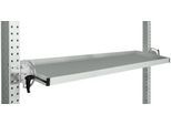 Manuflex Neigbare Ablagekonsole, für Reihe Universal oder Profi, Nutztiefe 195 mm, für Tischbreite 1500 mm, lichtgrau