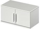 Schäfer Shop Genius Aufsatz-Flügeltürenschrank TETRIS WOOD, 1 OH, B 800, lichtgrau