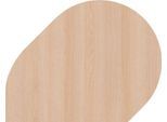 Ansatztisch Breno, für Schreibtische Breno, 800 x 1000 mm, Eiche/Silber