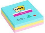 Post-it® Super Sticky Notes Cosmic 675-3SS-COS, 101 x 101 mm, farbig & liniert, 3 Blöcke á 70 Blatt