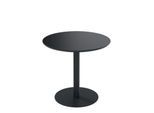 Bistrotisch Paperflow® Mezzo, melaminharzbeschichtete MDF-Platte, Stahlgestell, rund Ø 800 x H 750 mm, schwarz/mattschwarz