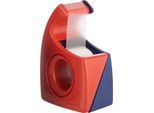 TESA Klebefilm-Handabroller Easy Cut, 10 m x 19 mm, rot/blau